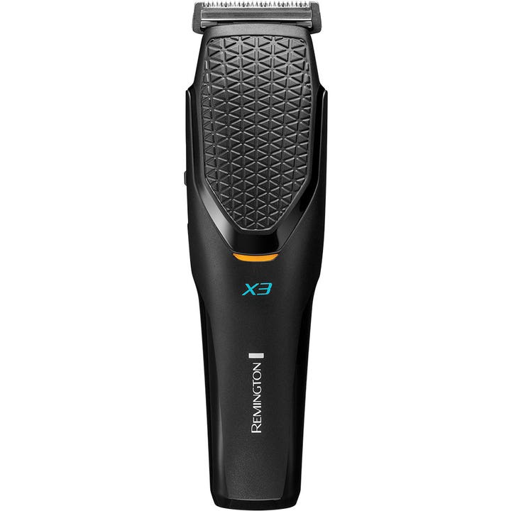 Remington Power X3 1 stk hårklipper for presis trimming i sort utførelse med mønstret grep og blå logo.