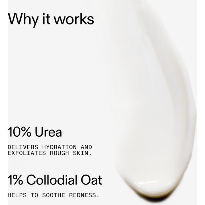 The INKEY List Urea 10% Moisturizer 50 ml fuktighetskrem med hvit tekstur som inneholder urea og kolloidal havre