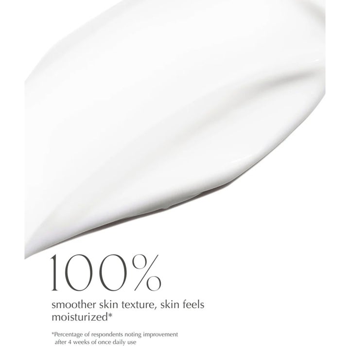 Exuviance Glycolic Perfecting Moisturizer 45 g nattkrem viser hvit kremtekstur for 100% glattere hud.