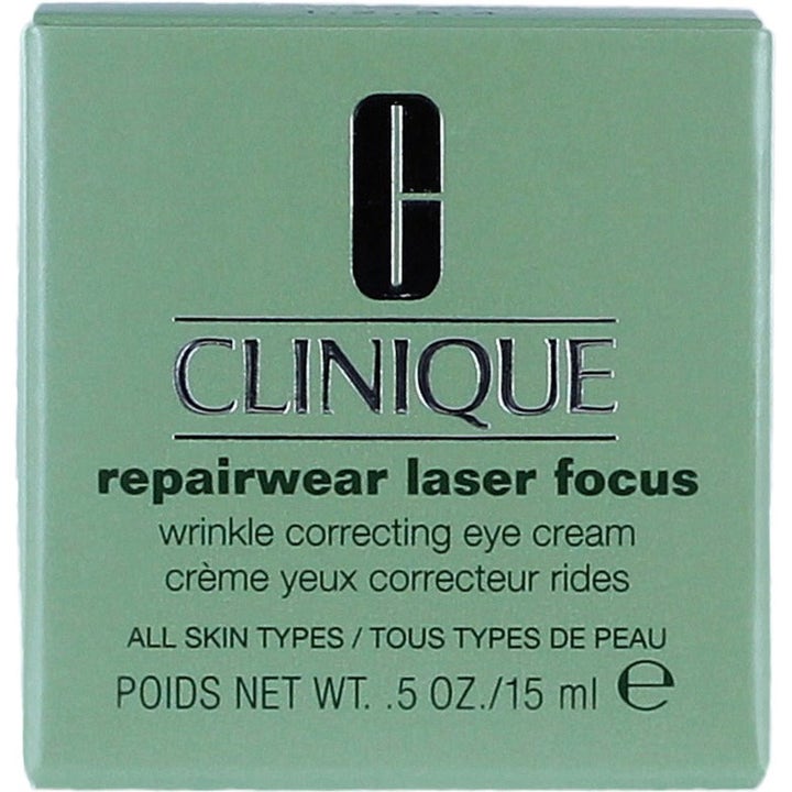 Clinique Repairwear Laser Focus 15 ml rynkekorrigerende øyekrem i grønn eske som gir fastere hud