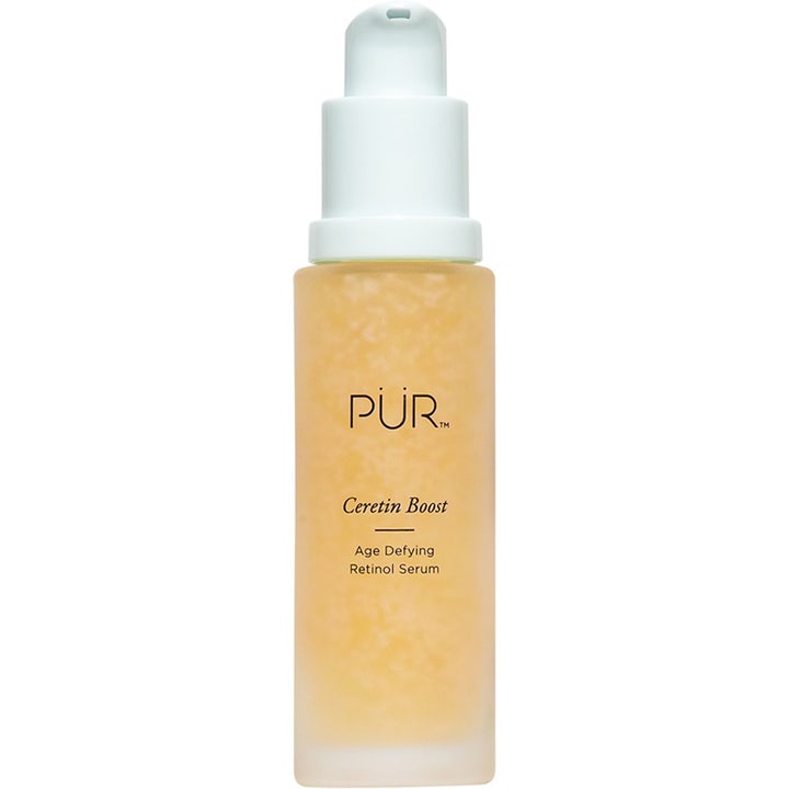 PÜR Ceretin Boost Age Defying Retinol Serum 30ml fornyende serum i frostet glassflaske med hvit pumpe