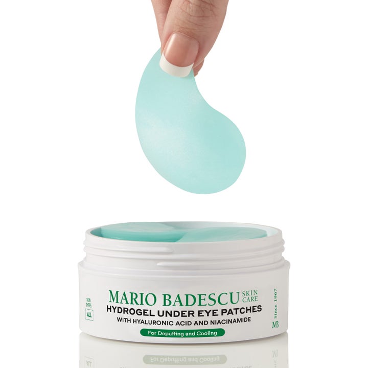 Mario Badescu Hydrogel Under Eye Mask 60 stk fuktighetsgivende eye patches i hvit krukke med lyseblå gelmaske