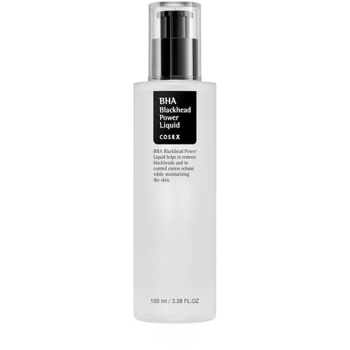COSRX BHA Blackhead Power Liquid 100 ml eksfolierende væske som fjerner hudormer i hvit pumpeflaske