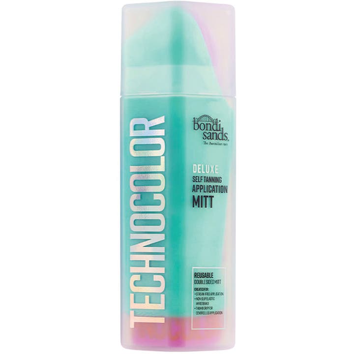 Bondi Sands Technocolor Deluxe Self Tanning Application Mitt selvbruningshanske gir jevnt resultat turkis hanske i klar eske