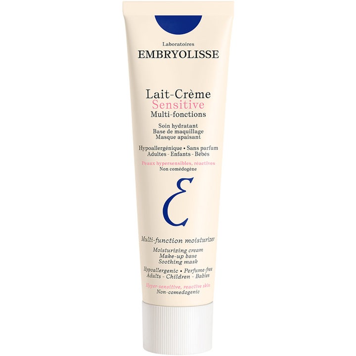 Embryolisse Lait-Crème Sensitive 100 ml fuktighetskrem i hvit tube som beroliger og pleier huden
