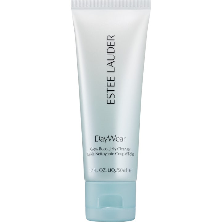 Estée Lauder DayWear Glow Boost Jelly Cleanser 50 ml rensegelé gir glød i en lyseblå tube med lyseblått lokk