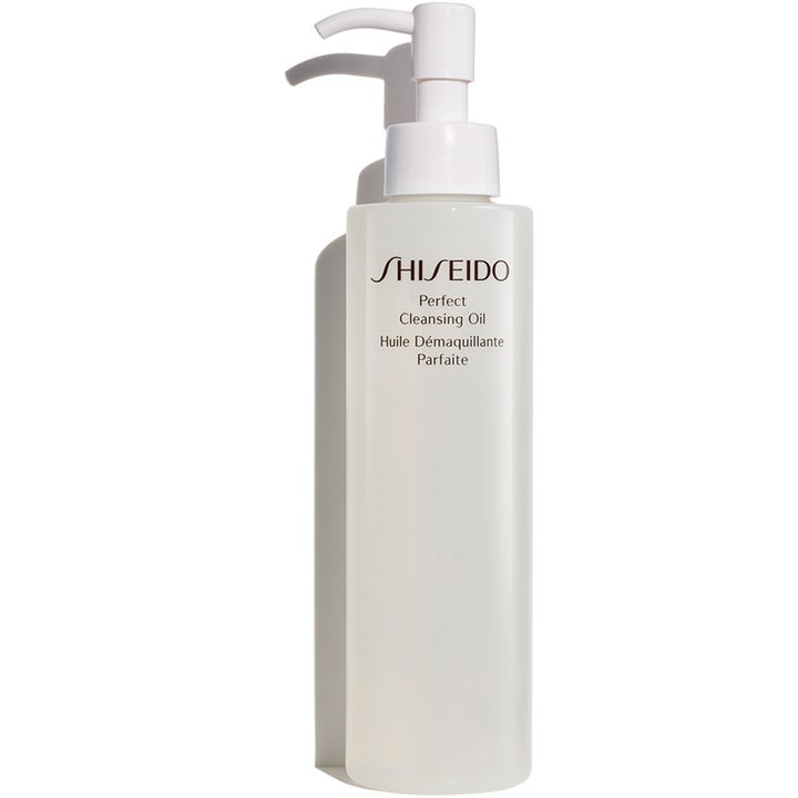 Shiseido Perfect Cleansing Oil 180 ml ansiktsrens som fjerner sminke i hvit pumpeflaske av plast