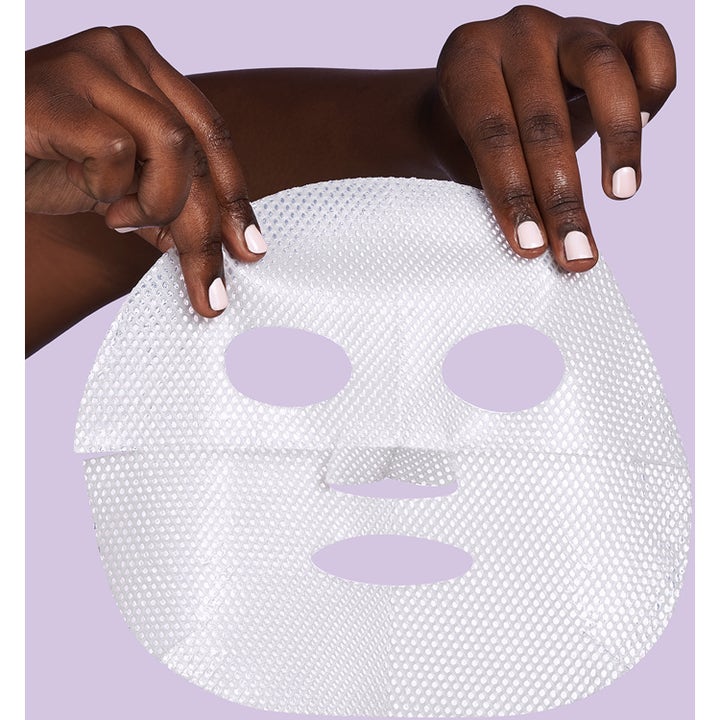 Exuviance Pick-Me-Up Plumping Mask 20 g fuktgivende sheetmaske med hvit teksturert nettingmønster