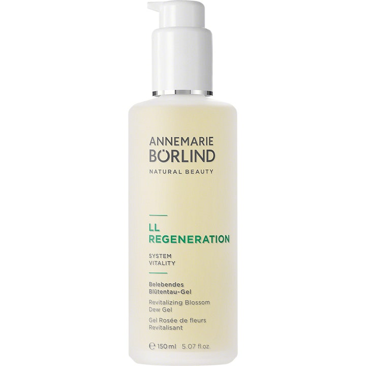 Annemarie Börlind LL Regeneration 150 ml revitaliserende ansiktsgel som gir vitalitet i frostet hvit pumpeflaske