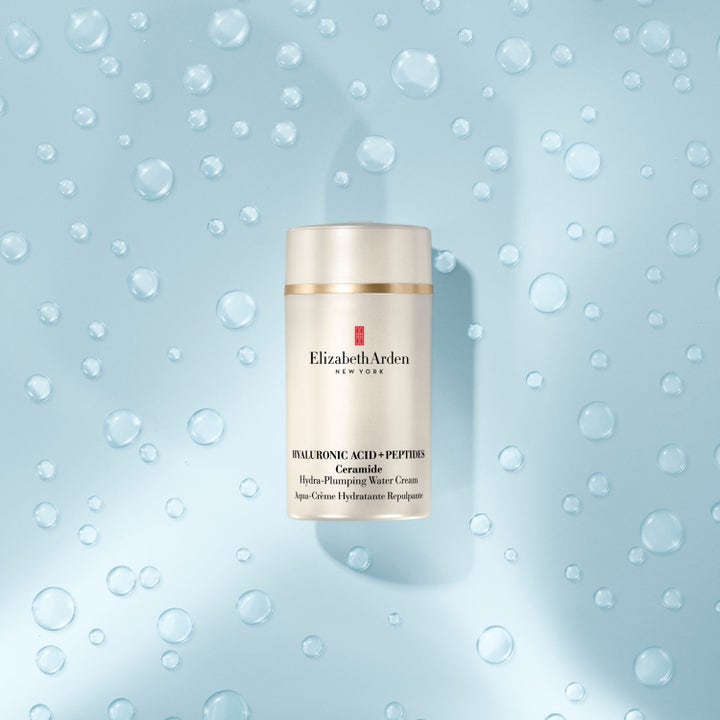 Elizabeth Arden Ceramide Hyaluronic Acid + Peptides Water Cream 50 ml fuktighetskrem mot lyseblå vanndråper