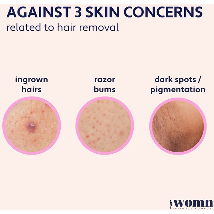 Womn Womn Ingrown Hair Serum 50 ml motvirker inngrodde hår, nupper og mørke flekker etter hårfjerning