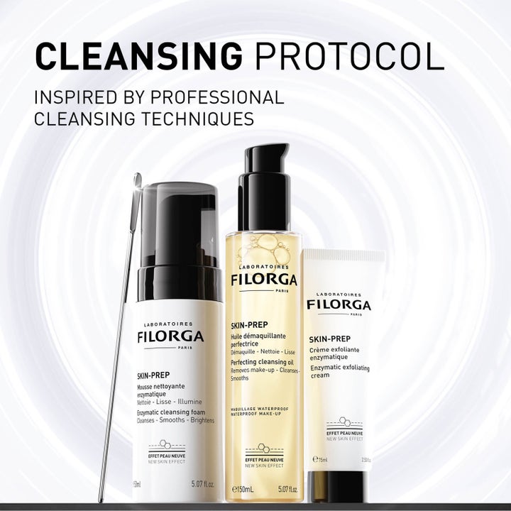 Filorga Skin-Prep Enzymatic Exfoliating Cream 75 ml eksfolierende ansiktskrem i en profesjonell renserutine.