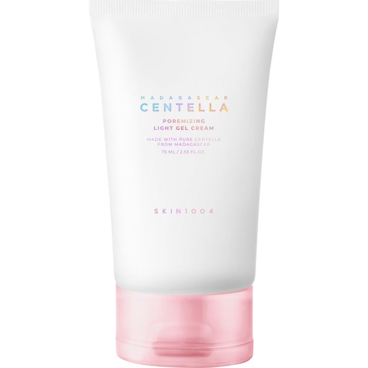 Skin1004 Madagascar Centella Poremizing Light Gel Cream 75 ml poreminimerende gelkrem i hvit tube med rosa kork