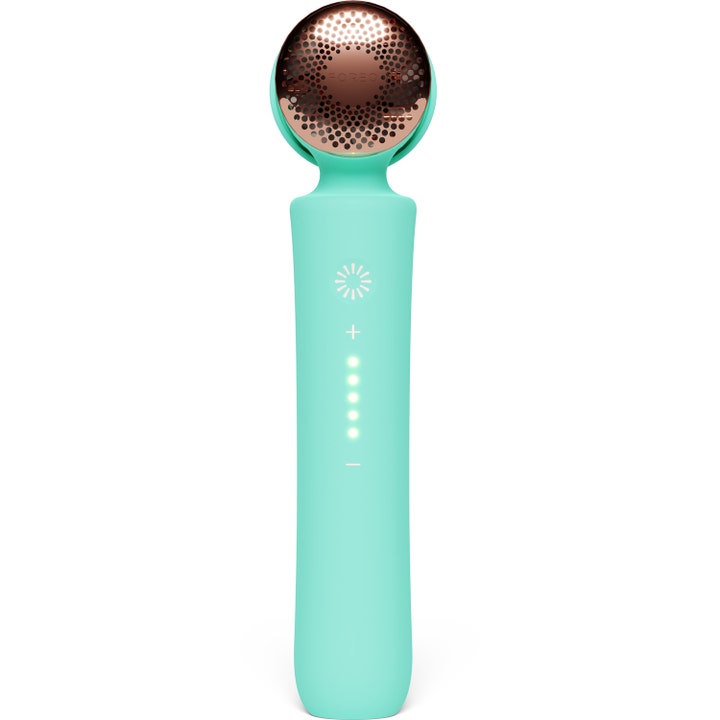 FOREO PEACH 2 Mint IPL-hårfjerning for glatt hud med mintgrønn silikon og detaljer i rosegull.