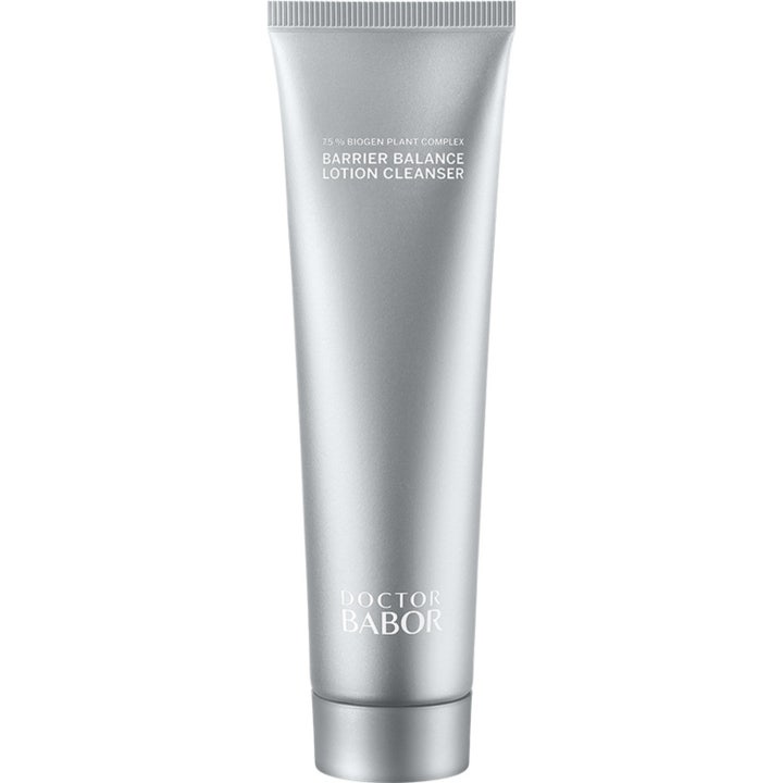 Doctor Babor Barrier Balance Lotion Cleanser styrkende ansiktsrens i en elegant metallisk sølvfarget tube