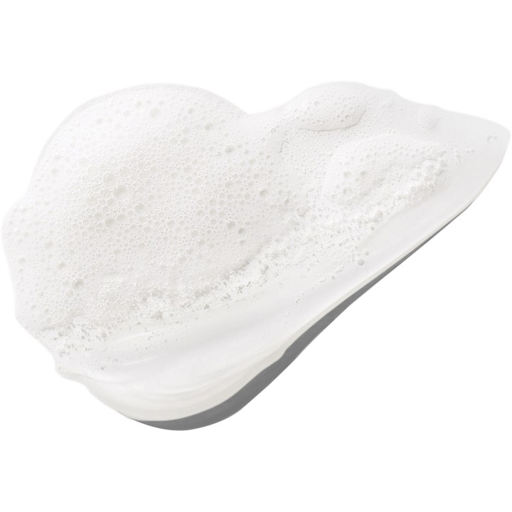 Clinique Liquid Facial Soap Cleanser 200 ml renseskum for fet hud viser en hvit og luftig skumtekstur med små bobler