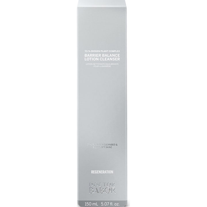 Babor DOC Barrier Balance Lotion Cleanser 150 ml balanserende ansiktsrens i en minimalistisk sølvgrå ytterforpakning.
