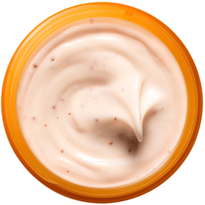 Origins GinZing Glow-Boosting Mask 75 ml ansiktsmaske med kremet tekstur og små korn i en oransje krukke