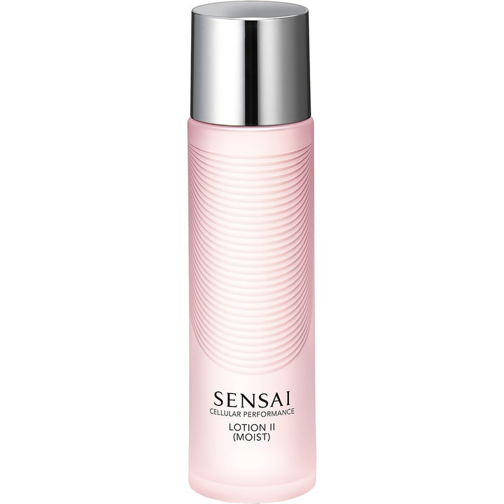 Sensai Cellular Performance Lotion II Moist 60 ml fuktighetsgivende toner i lyserosa flaske med riller og sølvkork