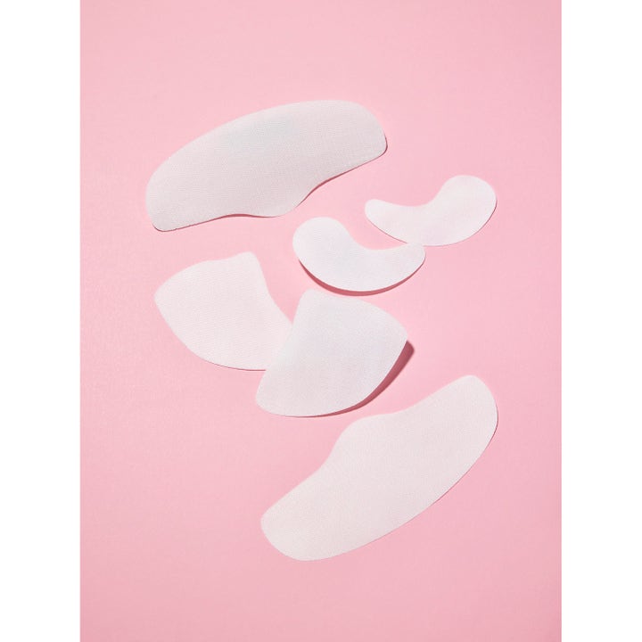 Mixsoon Melting Collagen Eye Film 5 stk fuktgivende øyemaske med hvite teksturerte lapper på rosa bakgrunn