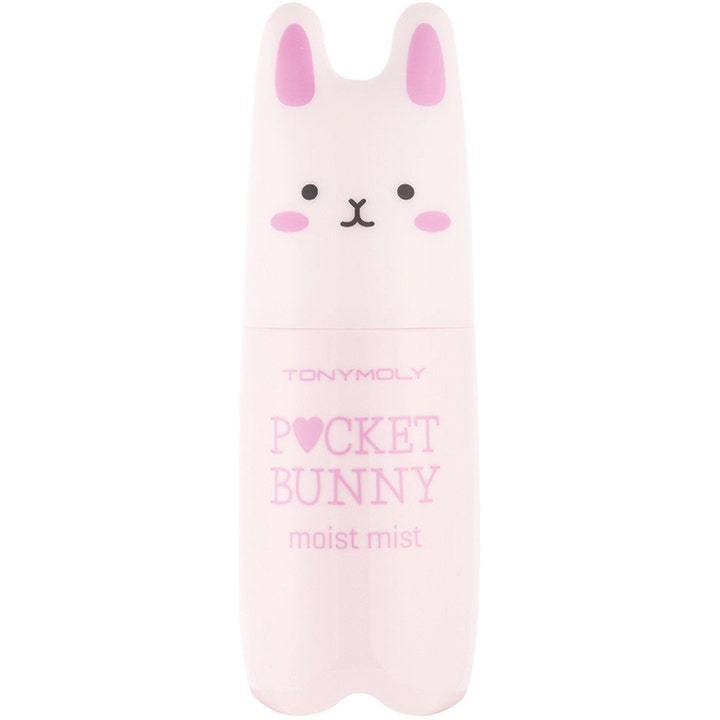 Tonymoly Pocket Bunny Moist Mist 60 ml fuktighetsspray i lyserosa kaninformet beholder