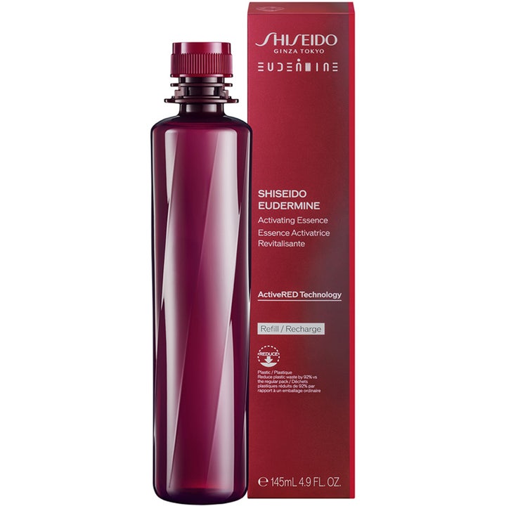 Shiseido Eudermine Activating Essence 145 ml fuktighetsgivende refill i rød plastflaske og eske