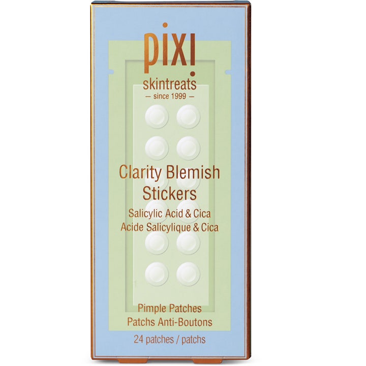 Pixi Clarity Blemish Stickers 24 stk kviselapper mot urenheter i lyseblå eske med mintgrønt panel