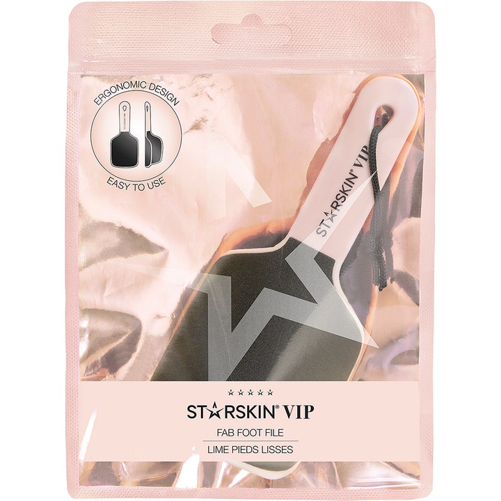 Starskin Fab Foot File 66 g fotfil som gir myke føtter med svart ergonomisk design i rosa pose