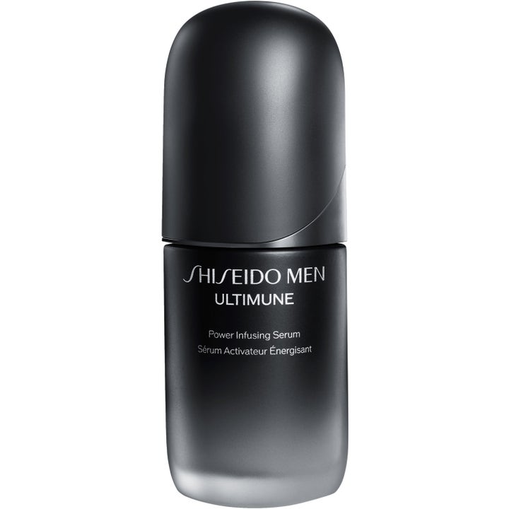 Shiseido Men Ultimune Power Infusing Serum styrkende ansiktsserum i en matt svart flaske med avrundet form