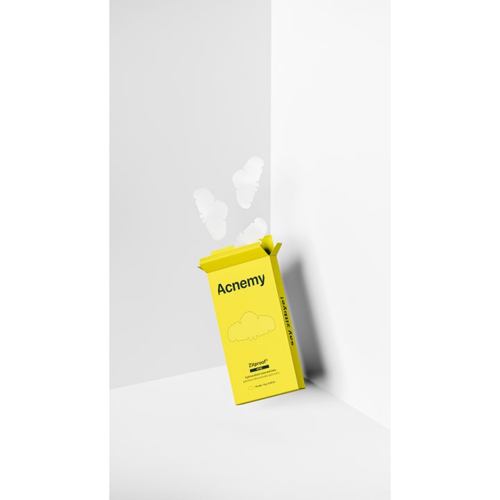 Niche Beauty Lab Acnemy Zitproof Nose 10 stk spot treatment i gul eske med hvite skyformede kviseplaster
