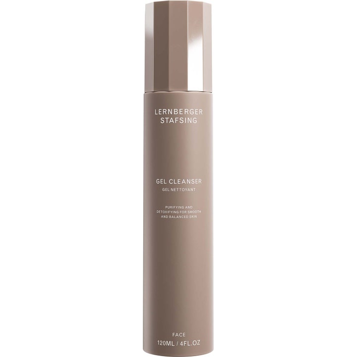 Lernberger Stafsing Gel Cleanser 120ml ansiktsrens som gir balansert hud i beige flaske med fasettert kork