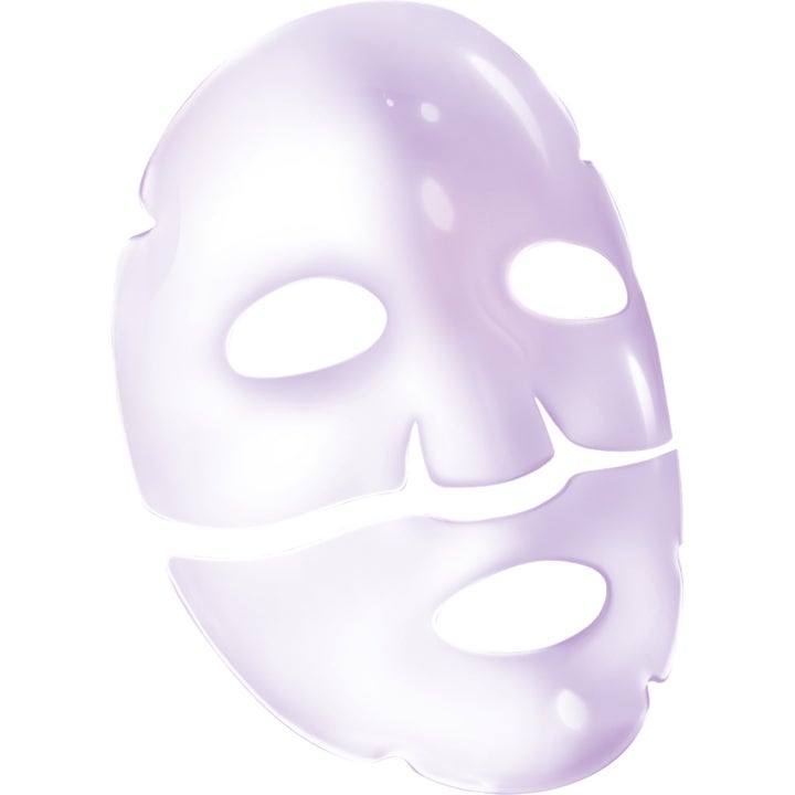 L'Oréal Paris Revitalift Filler Glass Skin Mask 1 stk fuktgivende ansiktsmaske i todelt lys lilla gelmateriale.