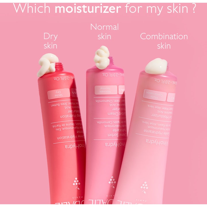 Caudalie Vinohydra Gel Moisturizer 60 ml fuktighetsgivende gelé i rosa tuber for ulike hudtyper med synlig tekstur