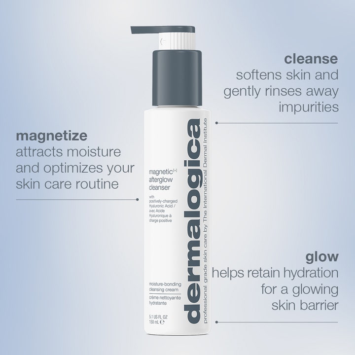 Dermalogica Magnetic Afterglow Cleanser 150 ml ansiktsrens med hyaluronsyre som gir fuktighet og naturlig glød.