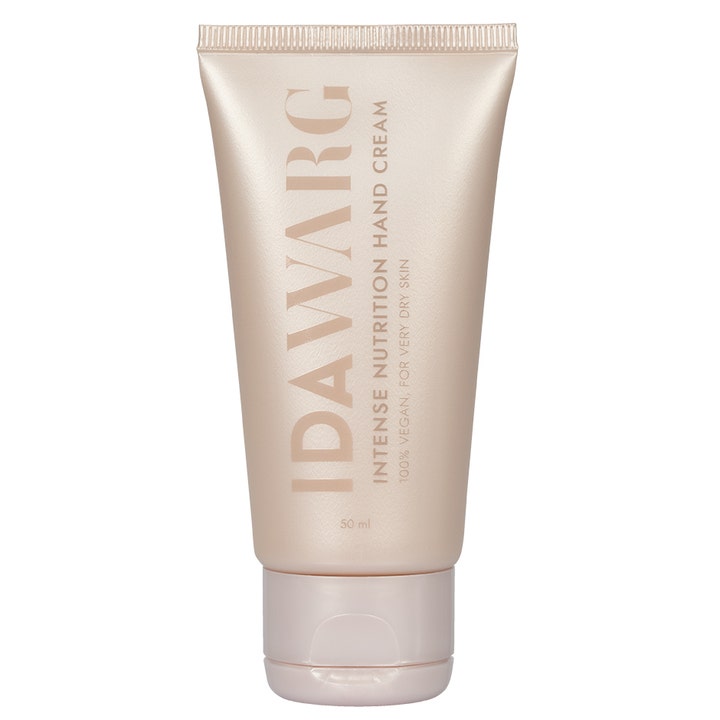 Ida Warg Intense Nutrition Hand Cream 50 ml i en beige, skimrende tube som pleier tørre hender.