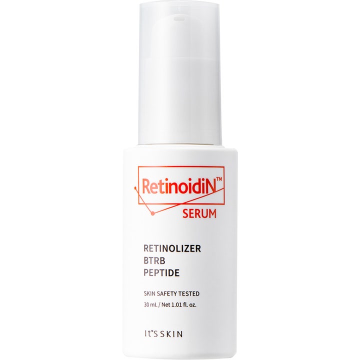 It'S SKIN RetinoidiN Serum 30 ml foryngende ansiktsserum i hvit pumpeflaske med rød tekst og gjennomsiktig lokk