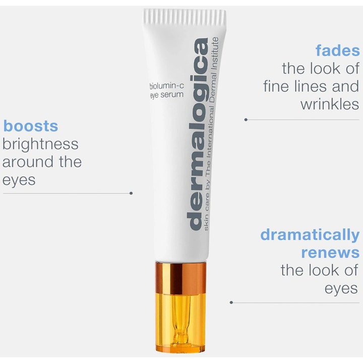 Dermalogica BioLumin-C Eye Serum 15 ml øyeserum med vitamin C gir glød i hvit tube med gul kork