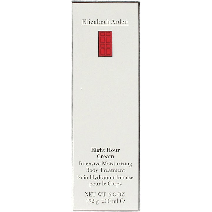 Elizabeth Arden Eight Hour Cream 200 ml fuktighetsgivende kroppskrem i hvit eske med rød dør