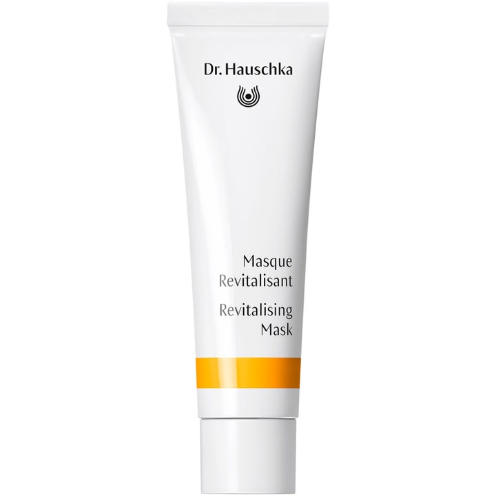 Dr. Hauschka Revitalising Mask ansiktsmaske som gir glød i hvit tube med oransje stripe og hvitt lokk