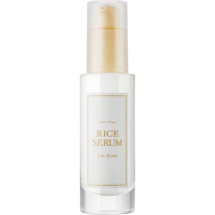 I'm from Rice Serum 30ml fuktighetsgivende ansiktsserum i klar glassflaske med hvit etikett og gullskrift