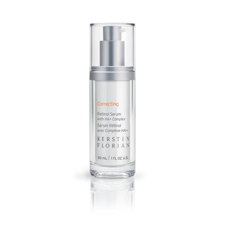 Kerstin Florian Correcting Retinol Serum 30 ml hudfornyende ansiktsserum i klar glassflaske med sølvpumpe