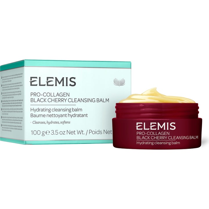 Elemis Pro-Collagen Black Cherry Cleansing Balm 100 g fuktighetsgivende ansiktsrens i dyp rød krukke med kremet balm