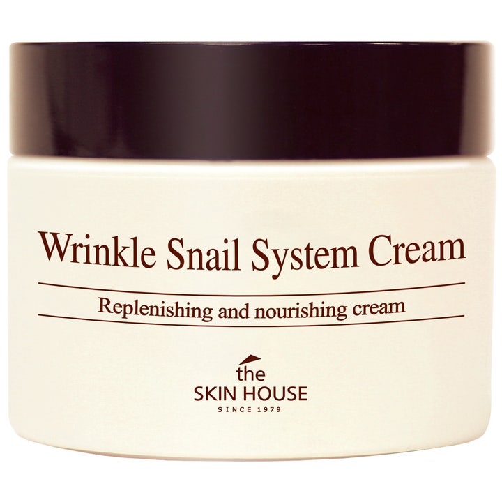 The Skin House Wrinkle Snail System Cream 50ml nærende ansiktskrem i hvit krukke med mørkebrunt skrulokk