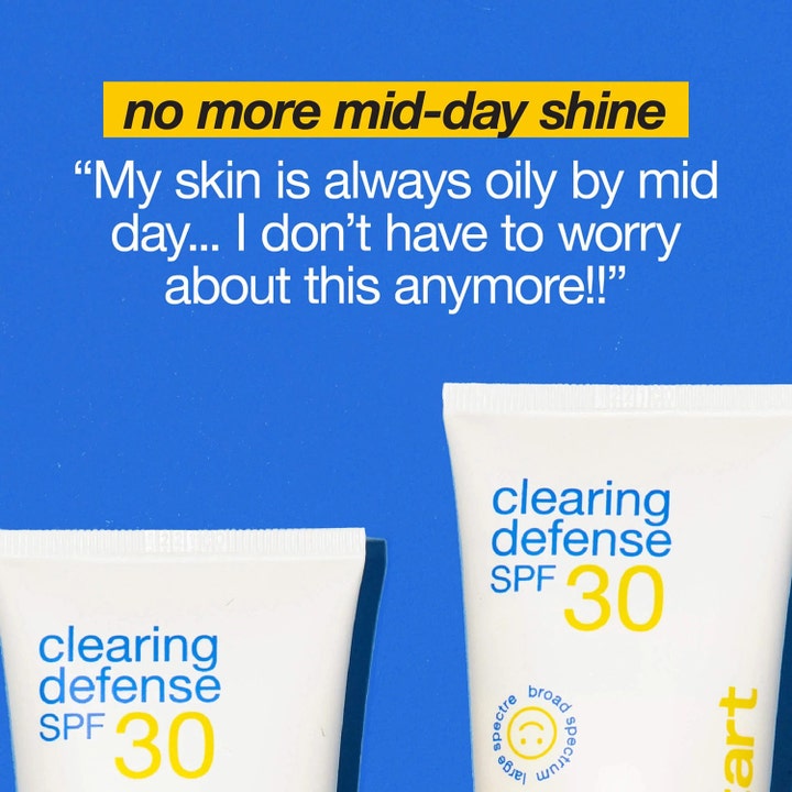 Dermalogica Clear Start Clearing Defense 59 ml solkrem i hvit tube som gir matt hud og no more mid-day shine.