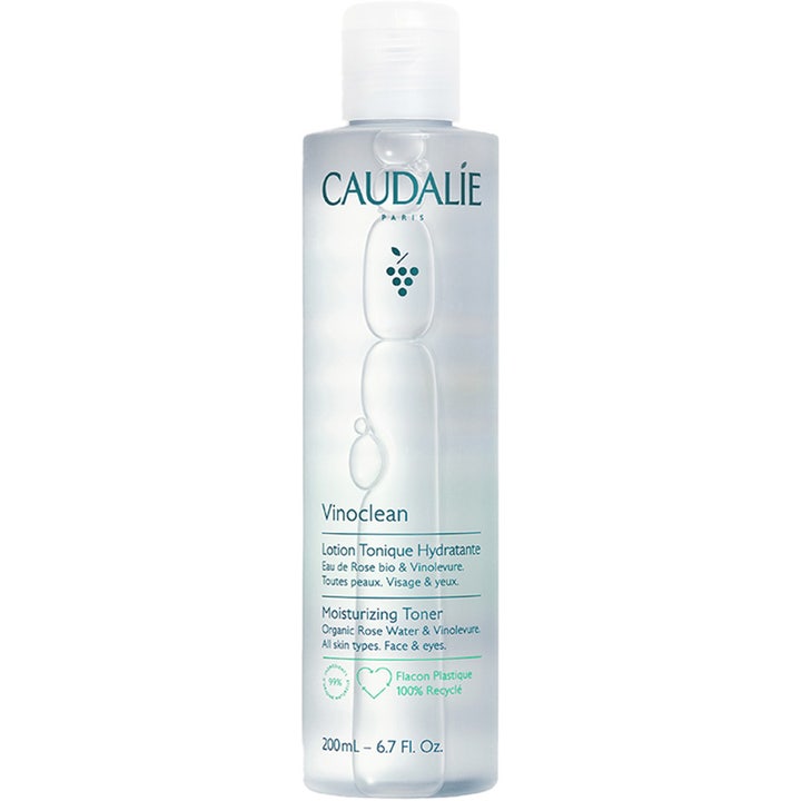 Caudalie Vinoclean Moisturizing Toner 200 ml fuktighetsgivende ansiktsvann i gjennomsiktig plastflaske