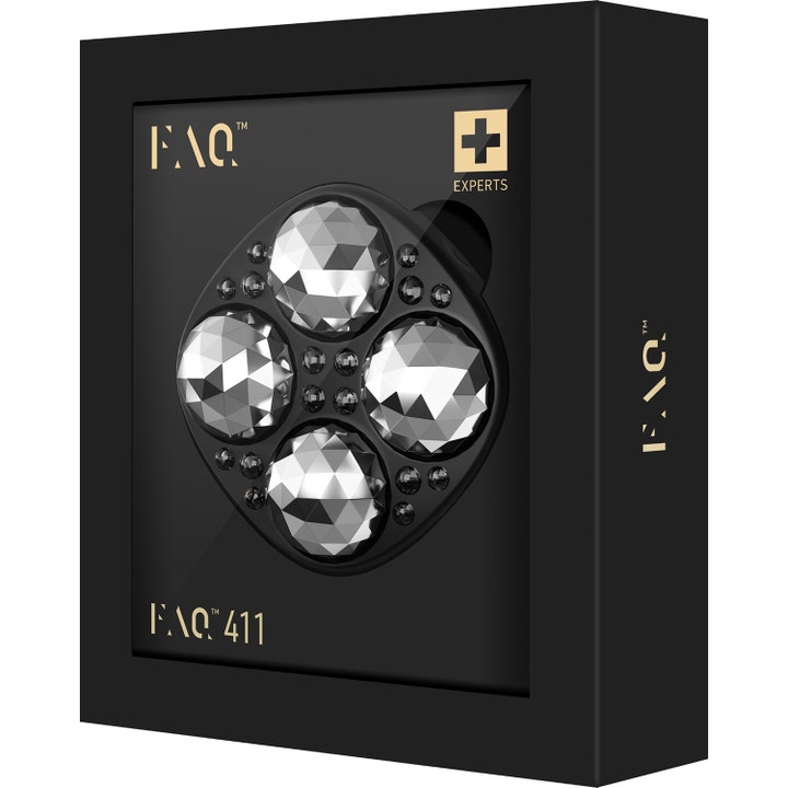 FAQ Swiss FAQ 411 Microcurrent Body Toning Device strammer opp huden i sort eske med fire fasetterte kuler