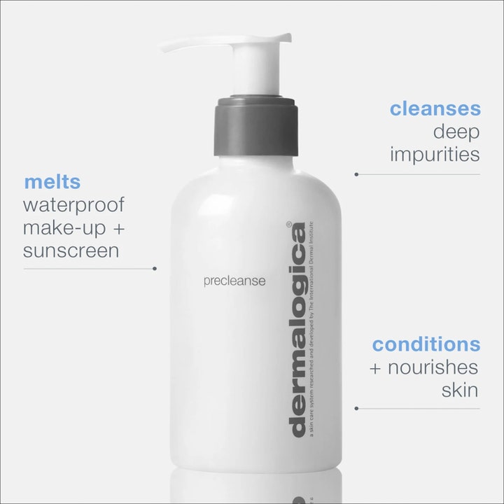 Dermalogica PreCleanse 30 ml oljerens i hvit pumpeflaske som fjerner sminke og pleier huden effektivt.
