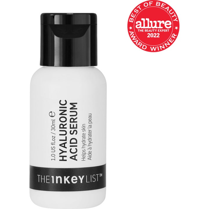 The INKEY List Hyaluronic Acid Serum 30 ml fuktighetsgivende ansiktsserum i hvit flaske med svart kork