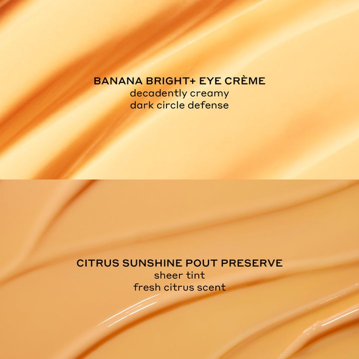Ole Henriksen Clinical Quick Fix Mini Set 14 ml gir glød med kremet Banana Bright øyekrem og Citrus Sunshine leppepleie.