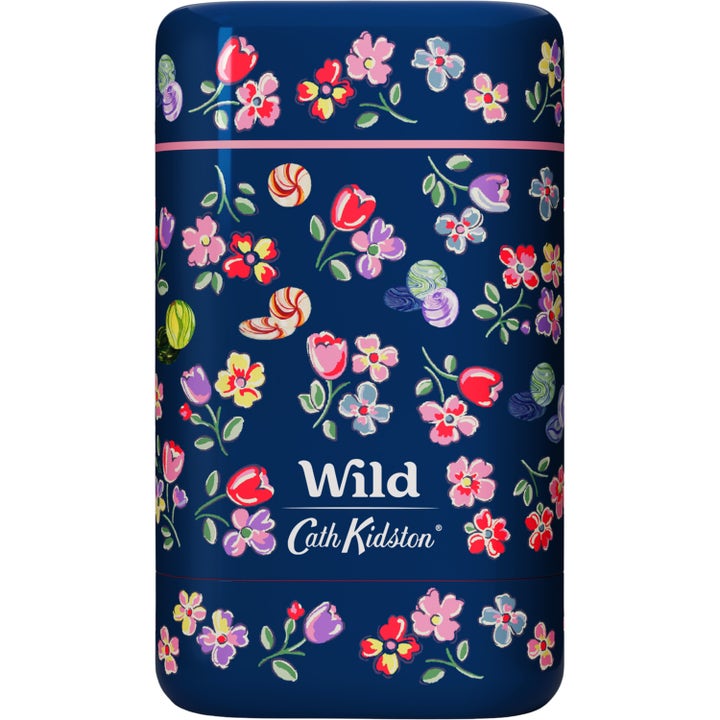 Wild Deo Stick Marble Ditsy Case 40 g deodorant i mørkeblått etui med fargerikt Cath Kidston blomstermønster.
